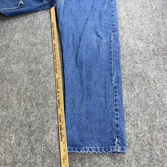 Carhartt Jeans Mens 44x32 Blue Relaxed Fit Tapered Leg Denim Workwear Y2K Baggy - Picture 9 of 16